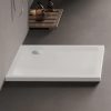 Dušo padėklas MILD 90x90x4,5 akrilinis, kvadratinis, baltas