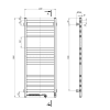 Elektrinis rankšluosčių džiovintuvas NAVIN Avangard 480x1200 Sensor, baltas, kairinis, su laikmačiu - Image 4