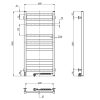 Elektrinis rankšluosčių džiovintuvas NAVIN Avangard 480x1000 Sensor, juodas, dešininis, su laikmačiu - Image 4