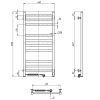 Elektrinis rankšluosčių džiovintuvas NAVIN Avangard 480x1000 Sensor, juodas, kairinis, su laikmačiu - Image 4
